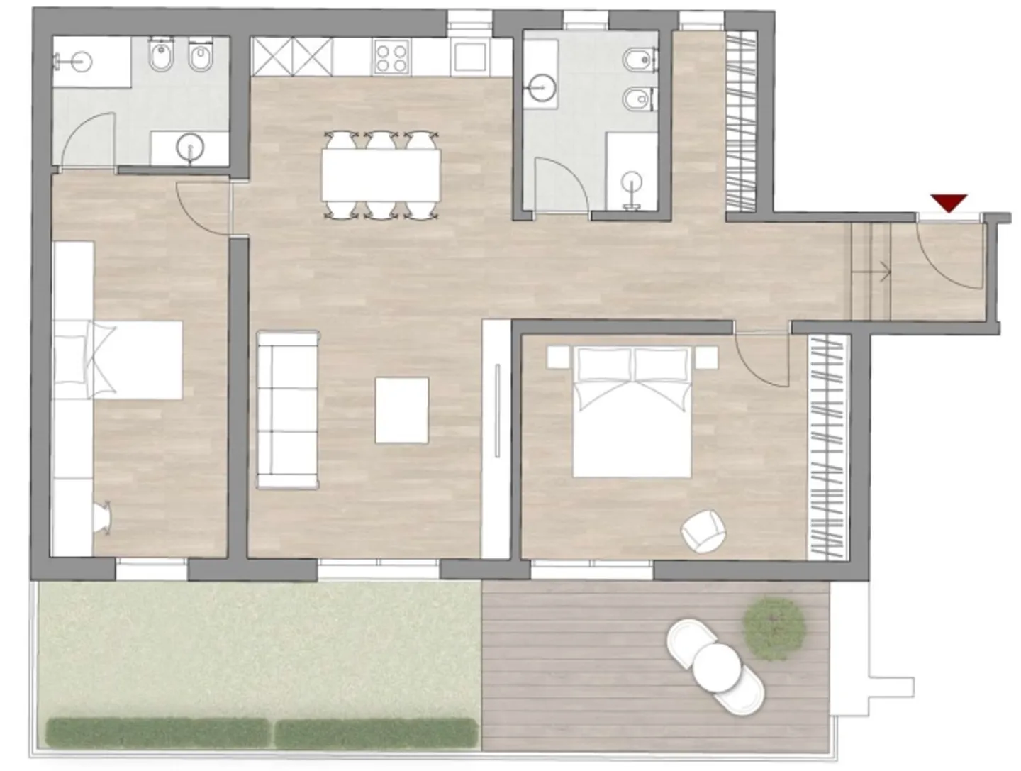 Bell'appartamento di 3,5 stanze nel verde - Foto 8 di 8