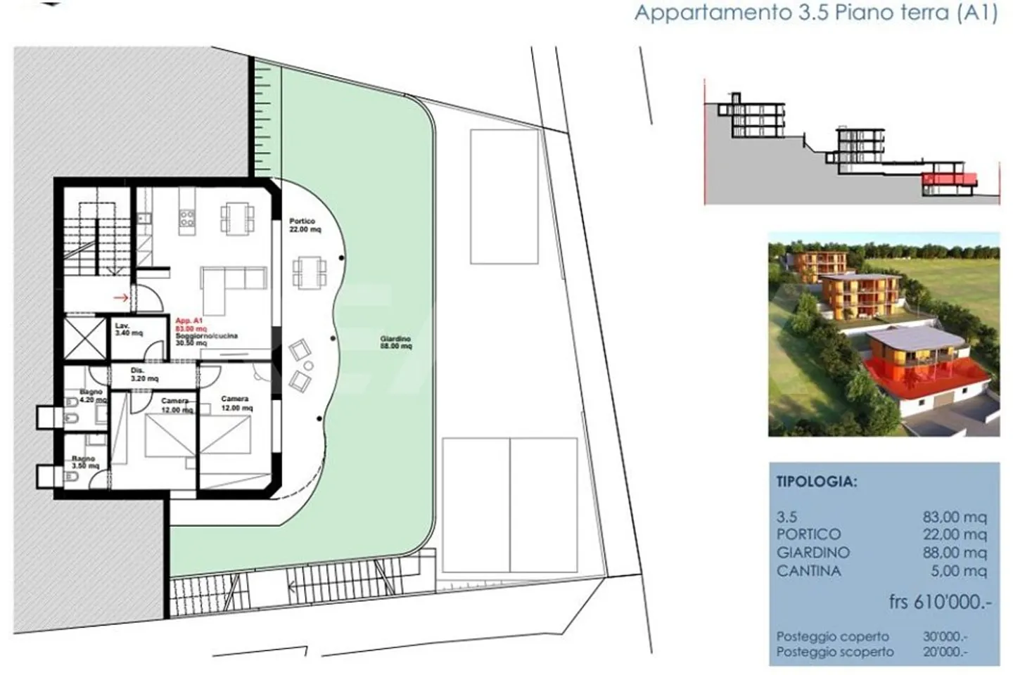 Neubauwohnung mit spektakulärem Blick (Wohnung A1) - Foto 4 von 13