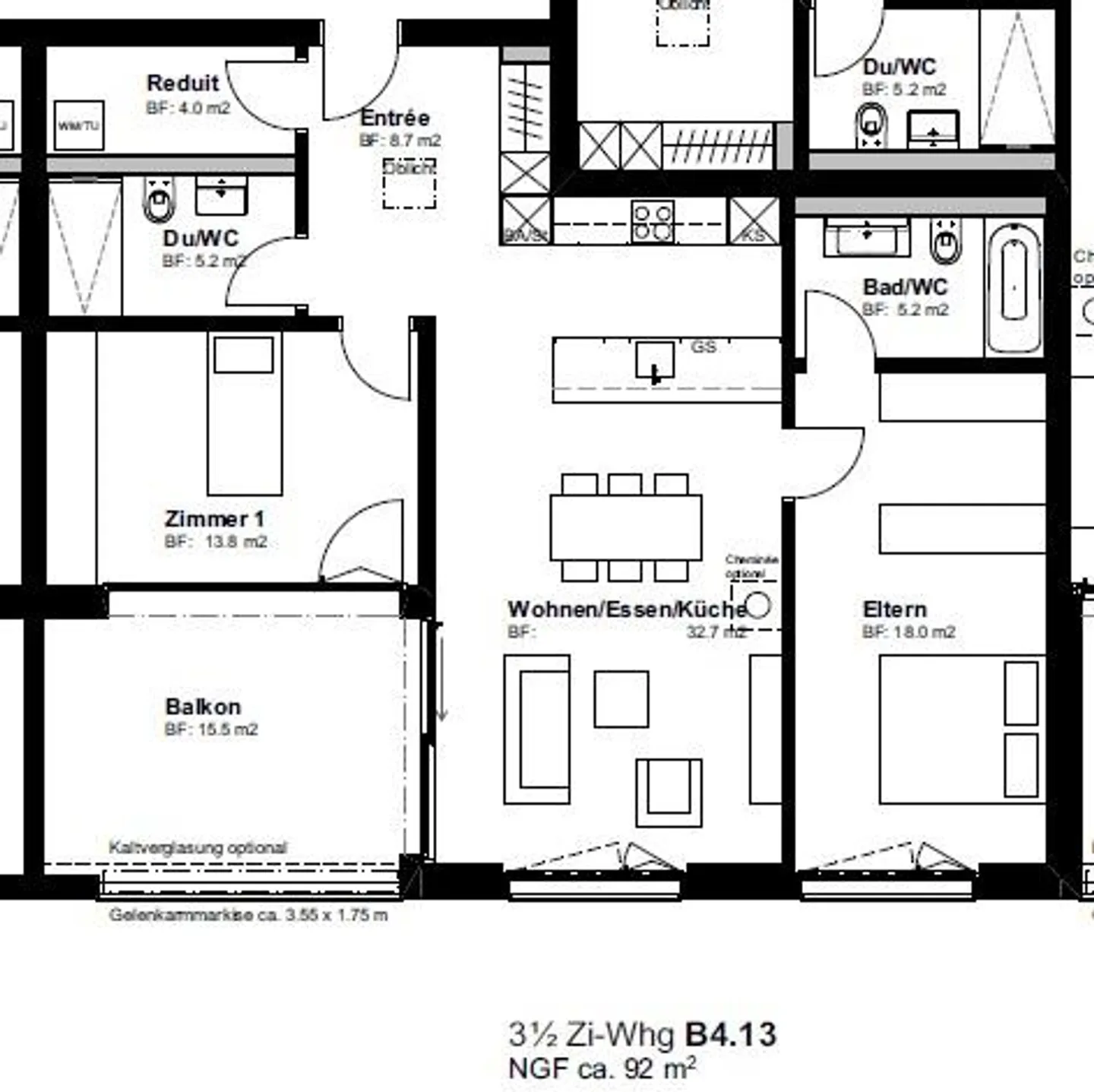 Appartamento attraente di 3,5 stanze nel Ledipark Root - Foto 2 di 9