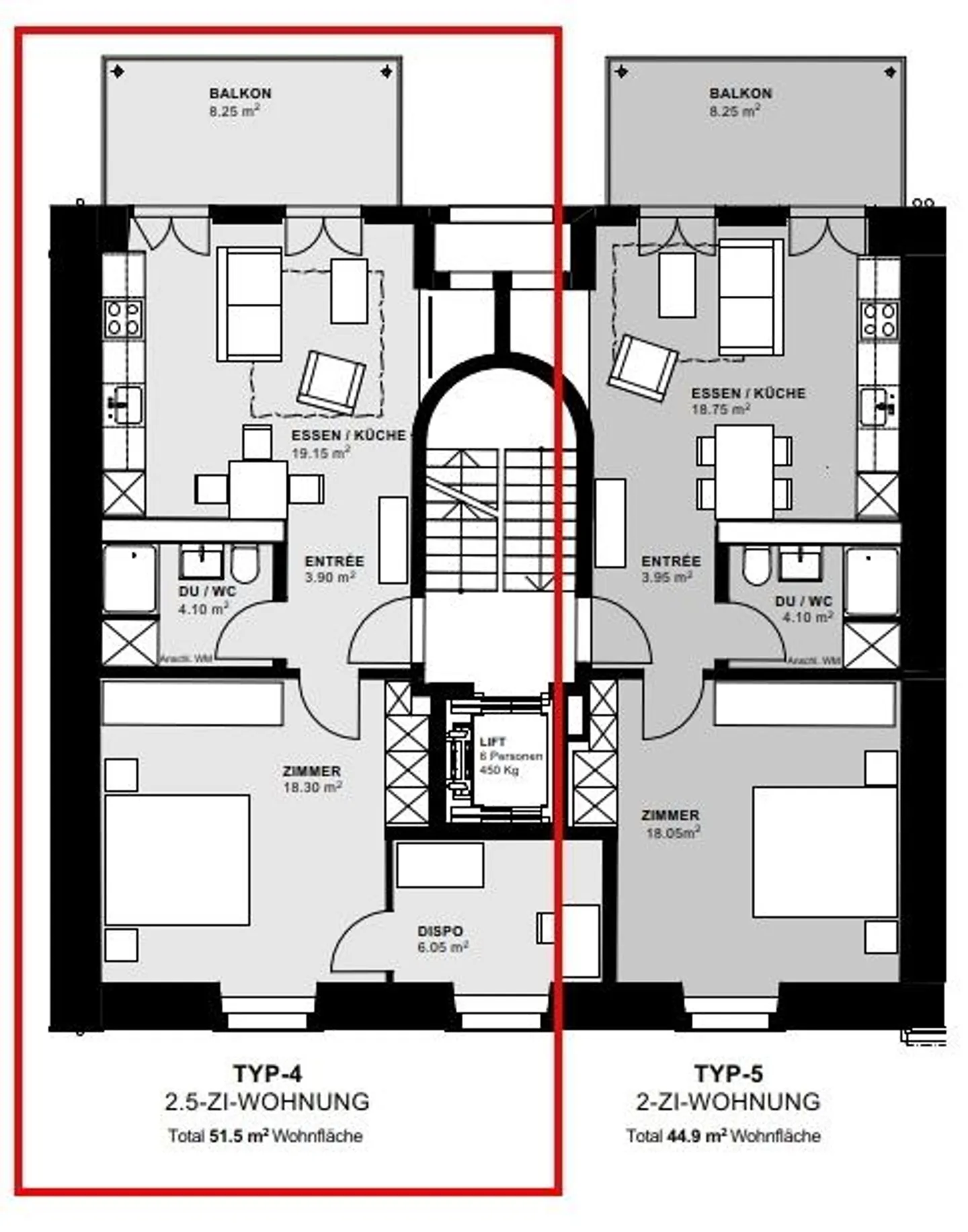 2.5-room apartment in a prime location - Photo 8 of 8