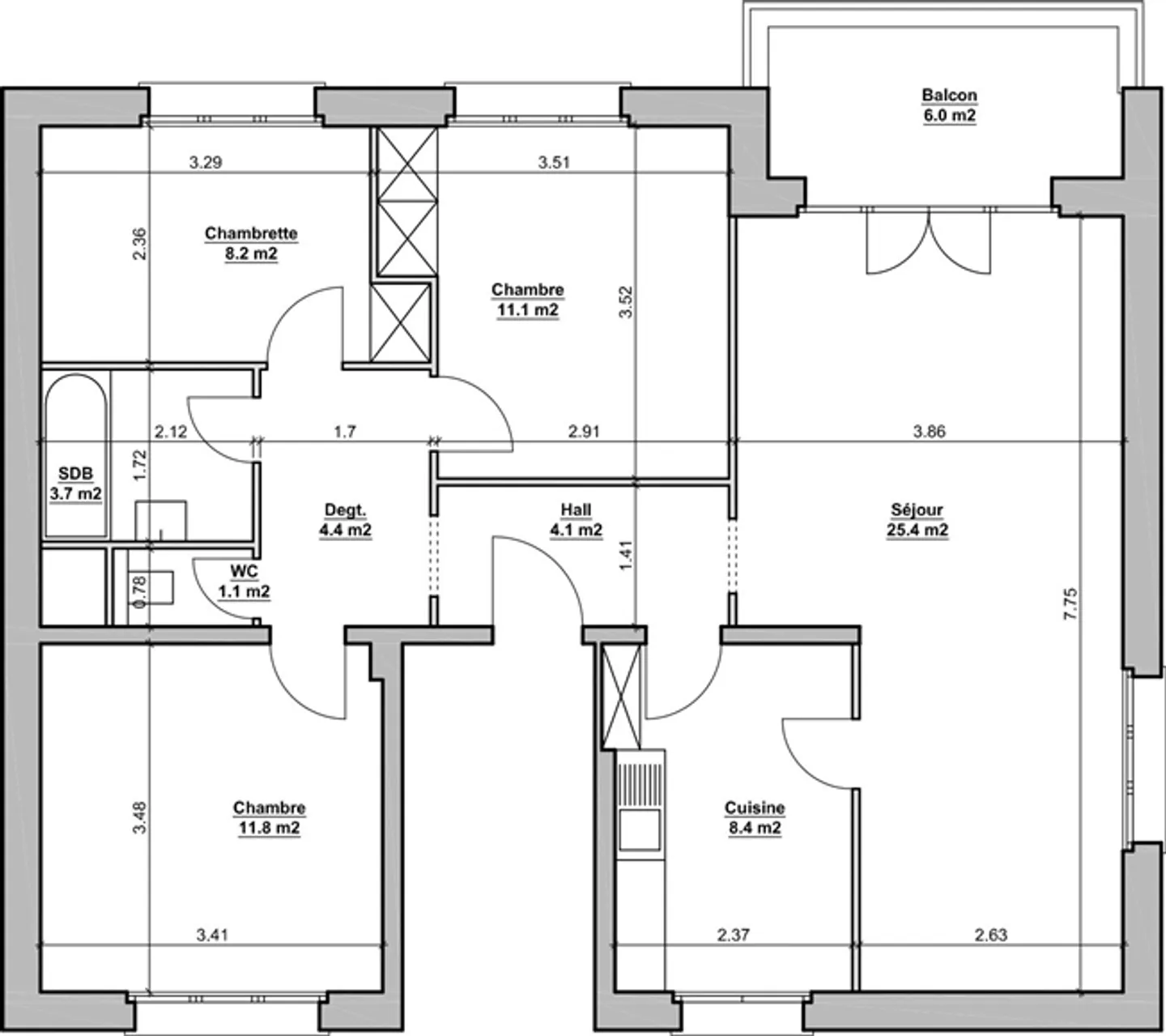 Charming 5-room apartment on the 1st floor of a secure building near all amenities - Photo 2 of 2