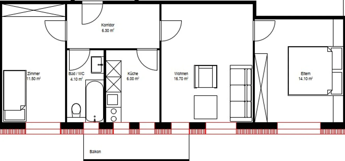 Appartement lumineux de 3,5 pièces à Küssnacht am Rigi - Photo 6 sur 6