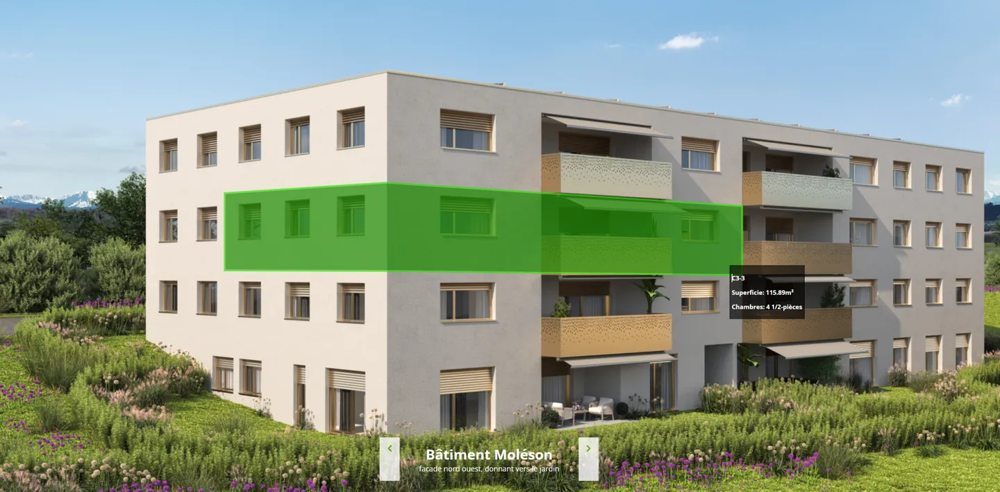 4,5 Zimmer in Formel Miete - Kauf - Foto 2 von 13