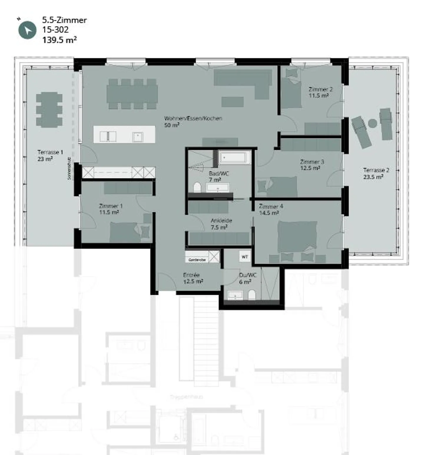 Penthouse apartment with spacious terrace and lake view - Photo 9 of 9