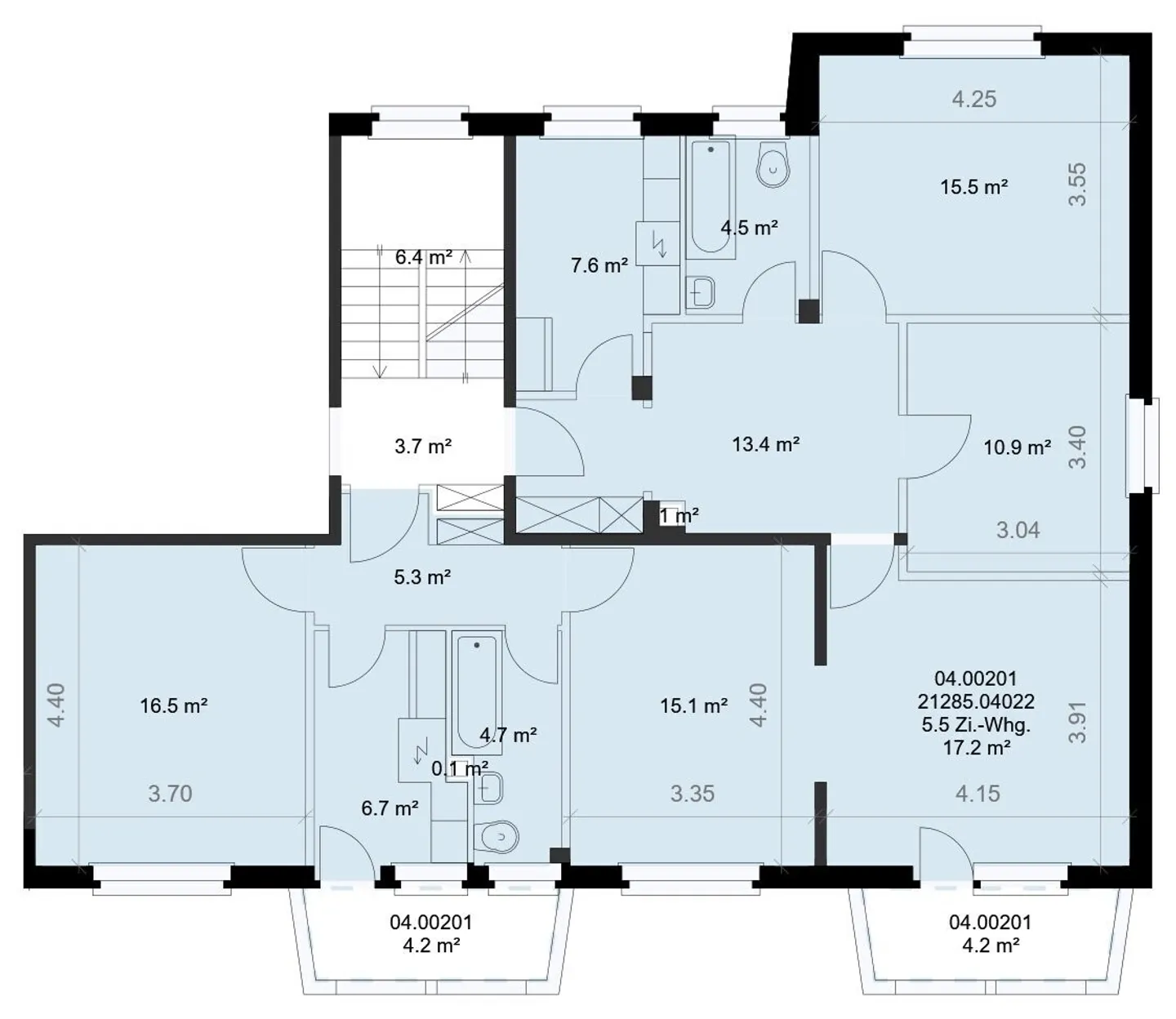 Stadtnahe 5.5-ZW à 117 m² zuoberst im 2. OG - Photo 13 of 13