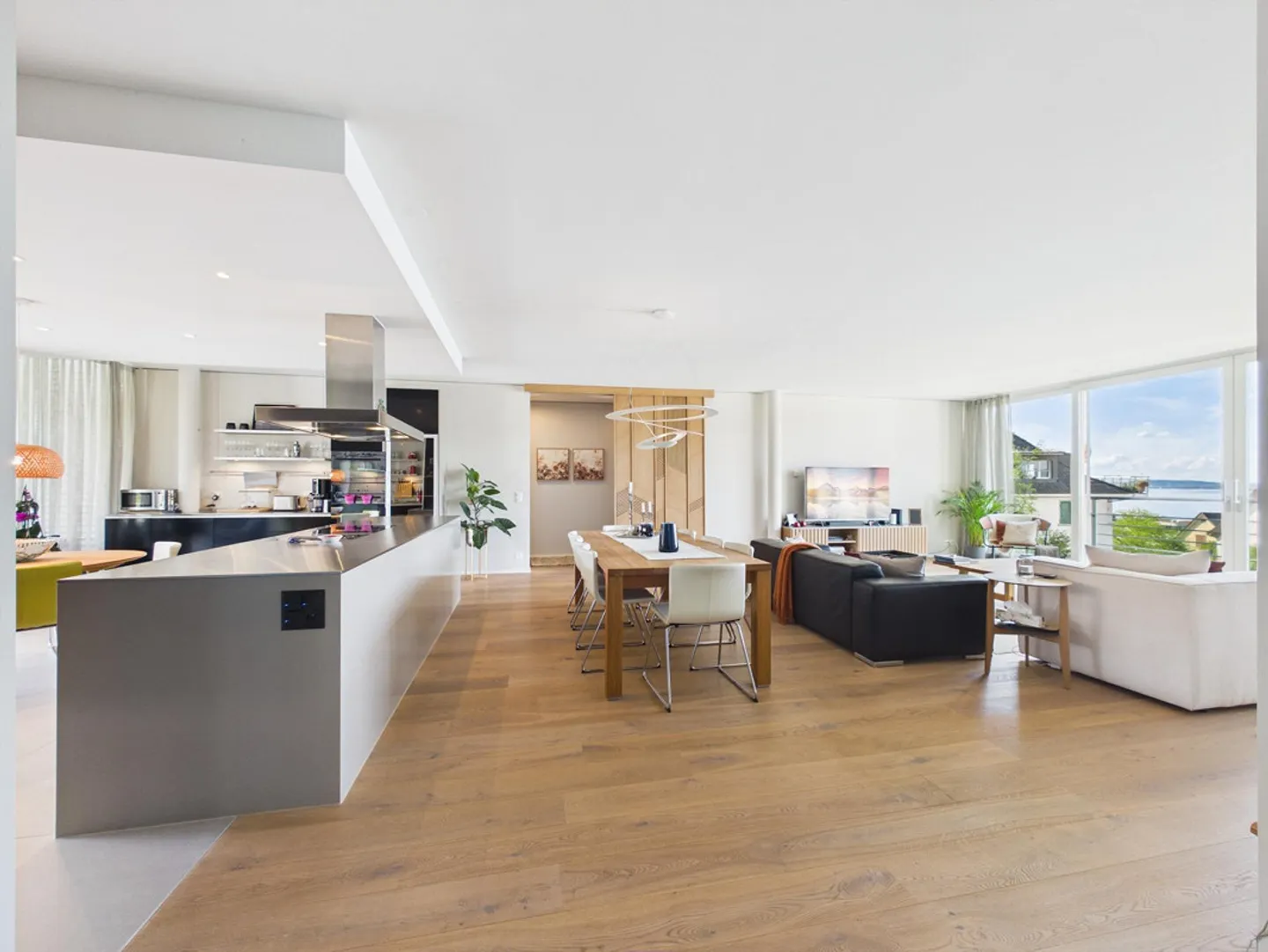 5.5-room Light Filled Loft with Lake Zurich Views Single Level & Open - Photo 3 of 15