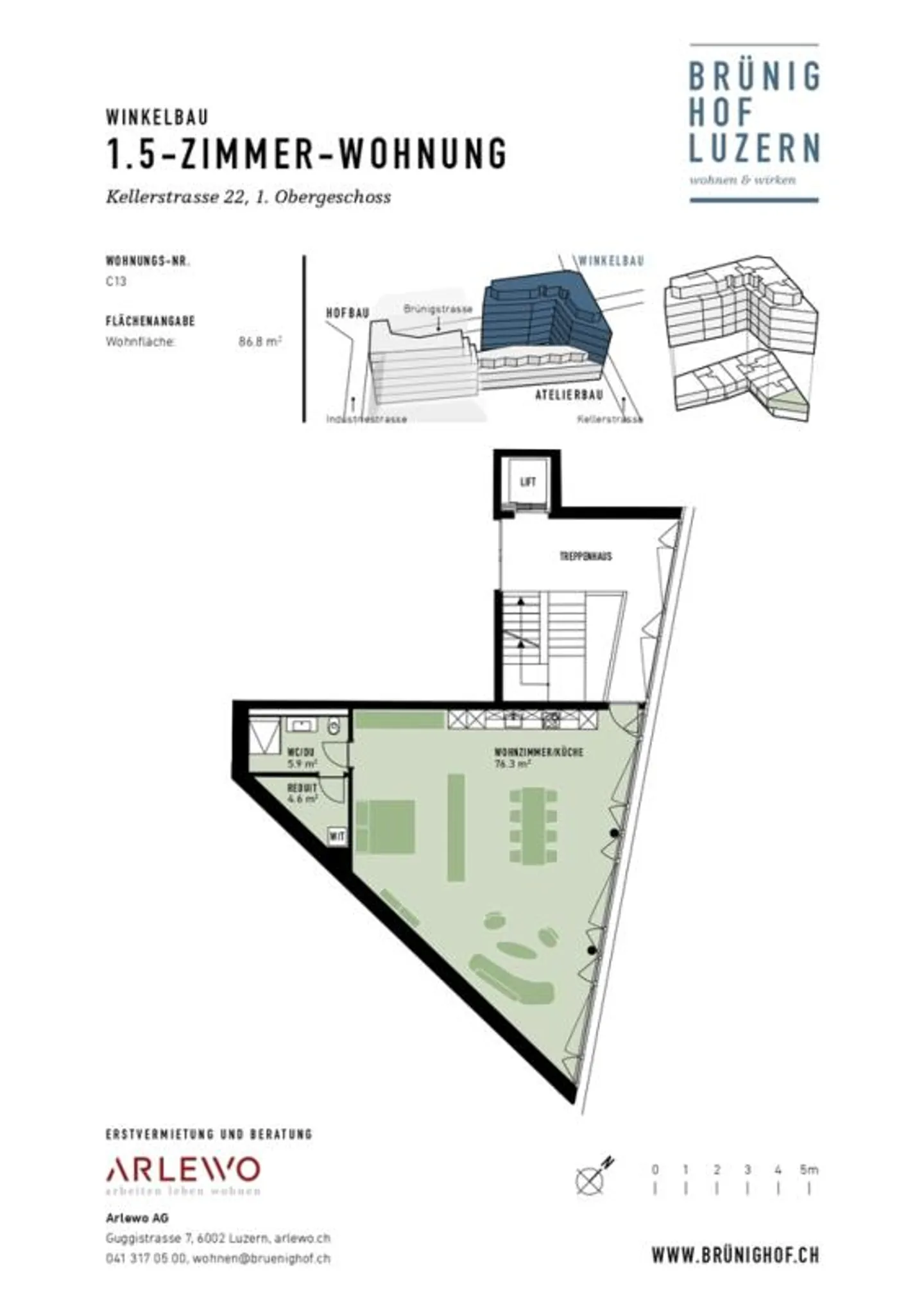 Modern and Central Apartment in the Tribschen Quarter - Photo 6 of 6