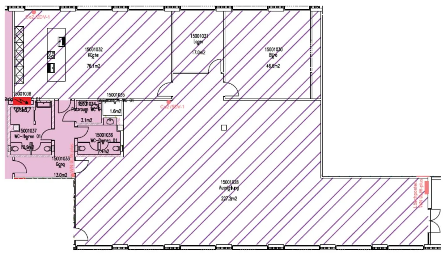 Spazio ufficio rappresentativo con due piccoli uffici e cucina moderna - Foto 14 di 14