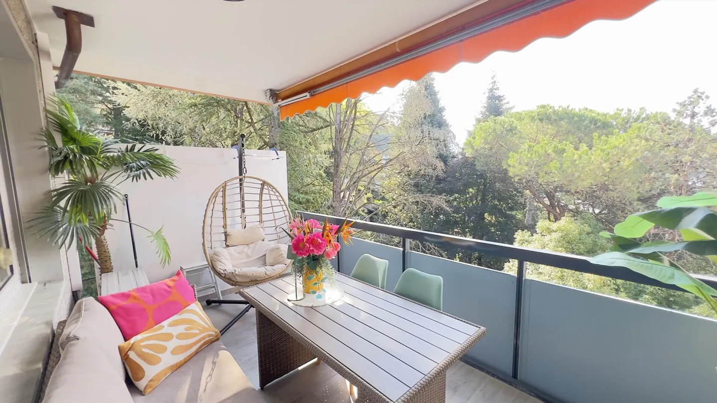 APPARTEMENT PRATIQUE RÉNOVÉ DE DEUX PIÈCES AVEC VUE SUR LE LAC À BISSONE - Photo 2 sur 6