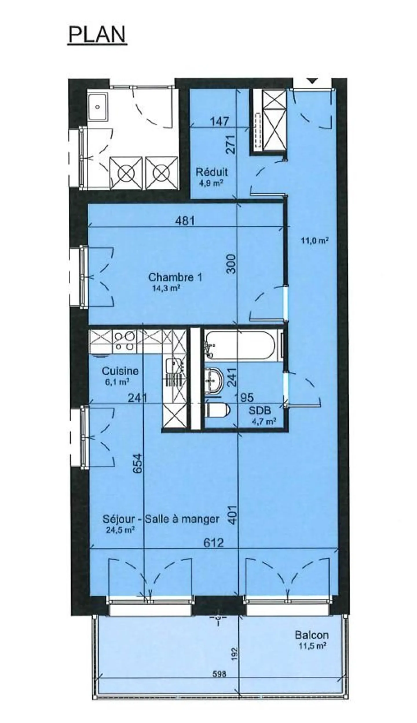 Magnifique appartement de 2,5 pièces dans un immeuble neuf avec vue imprenable - Photo 2 sur 2