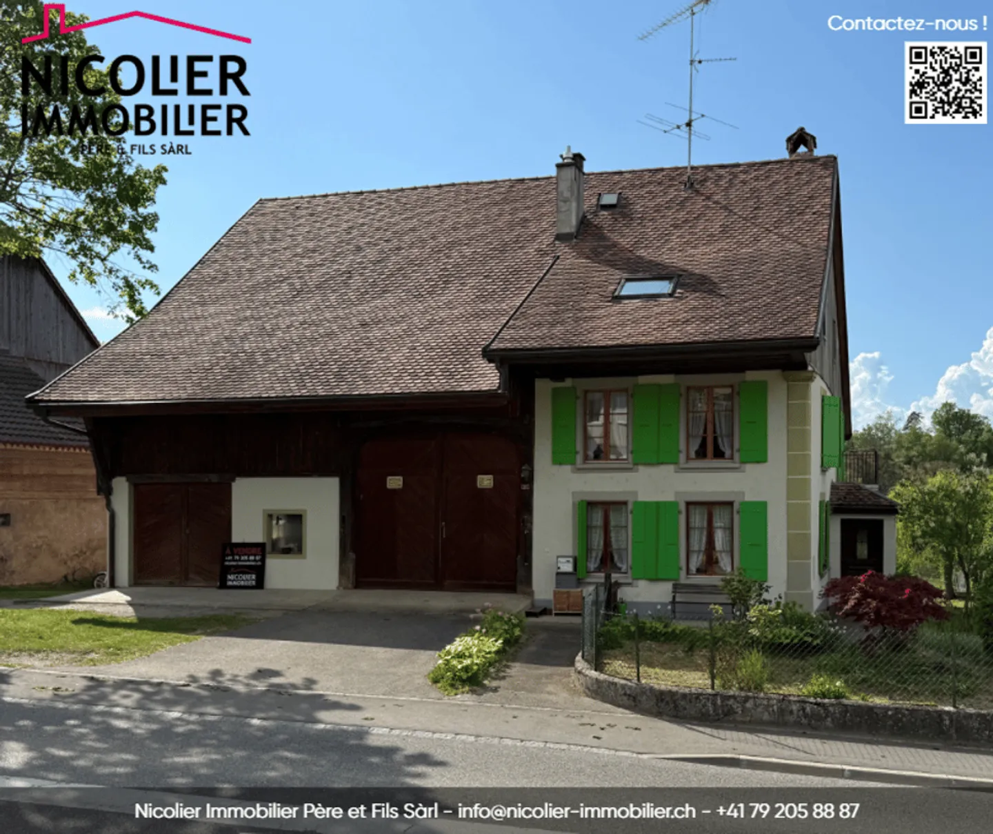 A 25 minutes de Fribourg! A vendre ferme de deux appartements - Photo 1 sur 13