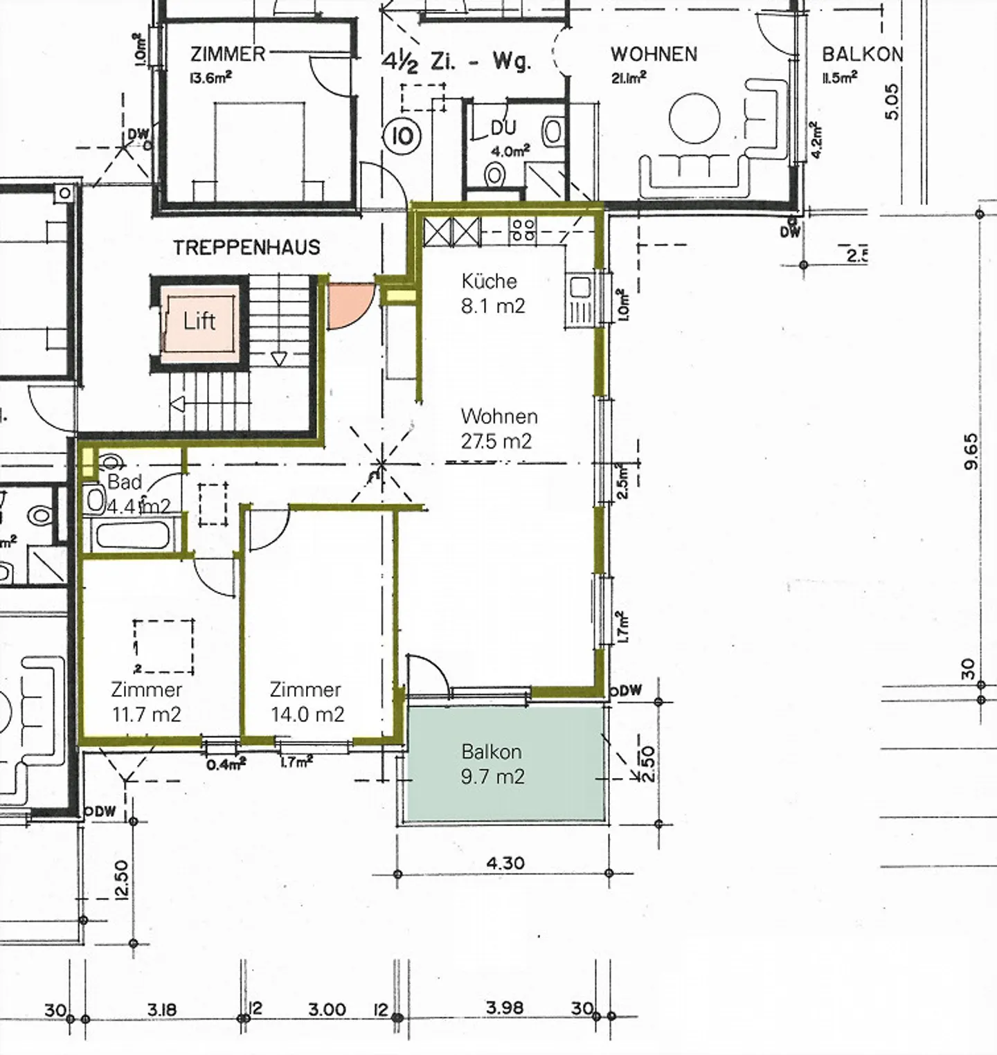 helle Dachwohnung mit Balkon - Foto 5 von 8