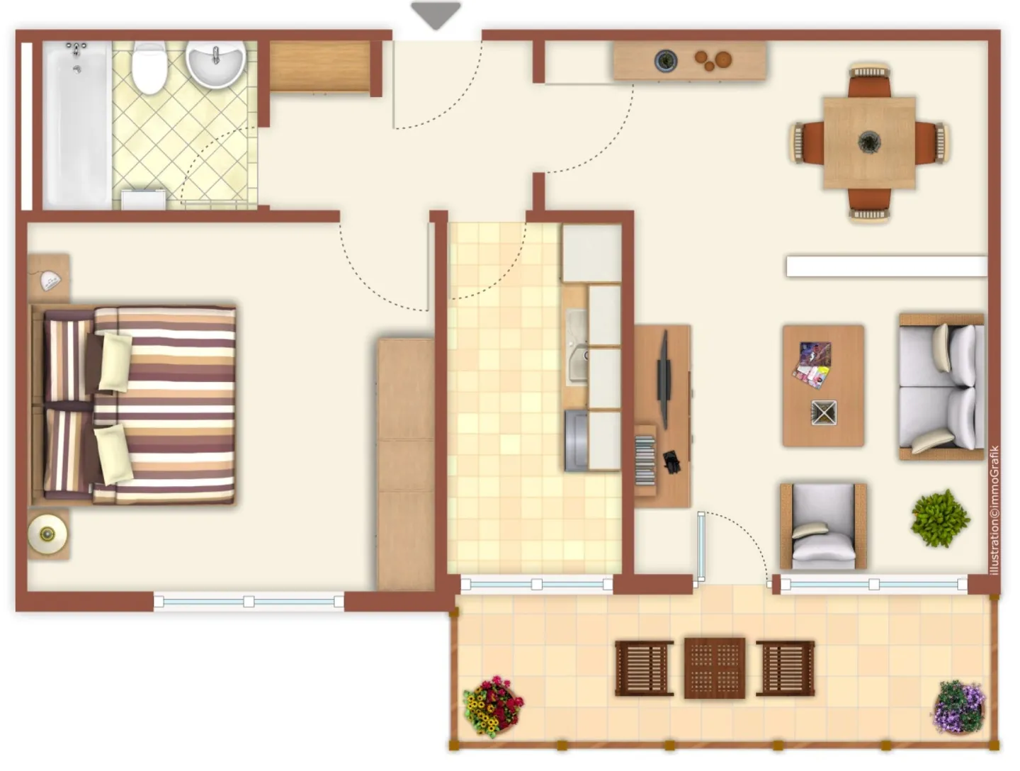 Charmante 2-Zimmer-Wohnung - Foto 7 von 7
