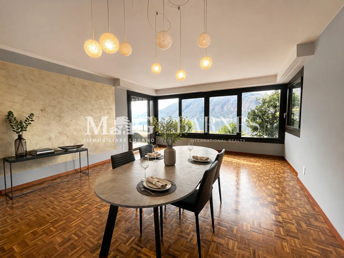 Bissone: 4,5-Zimmer-Wohnung, Garten, Garage, Seeblick - Foto 5 von 9