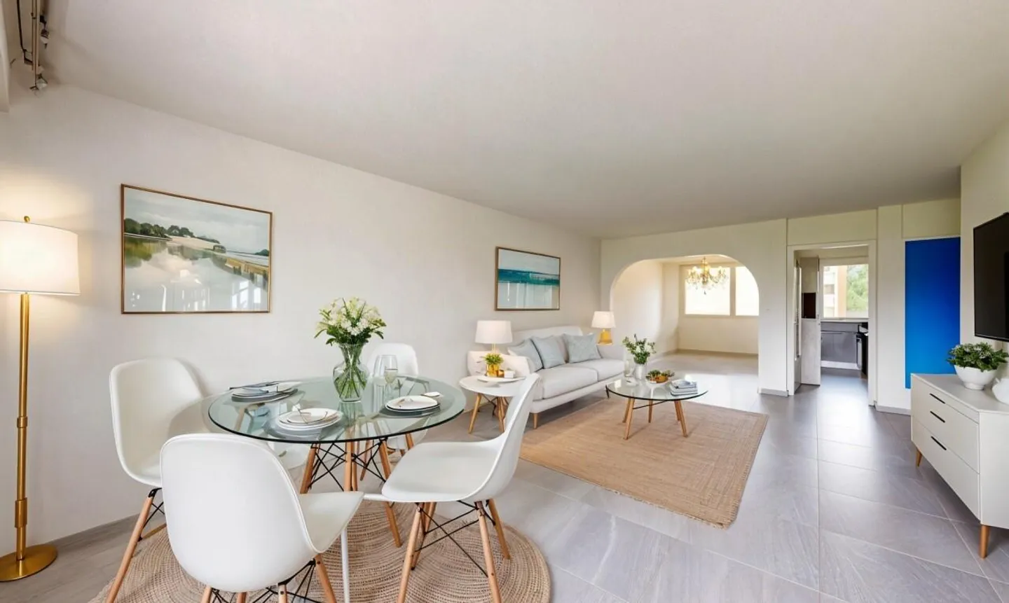 Appartement rénové de 4,5 pièces avec vue dégagée - Photo 1 sur 13