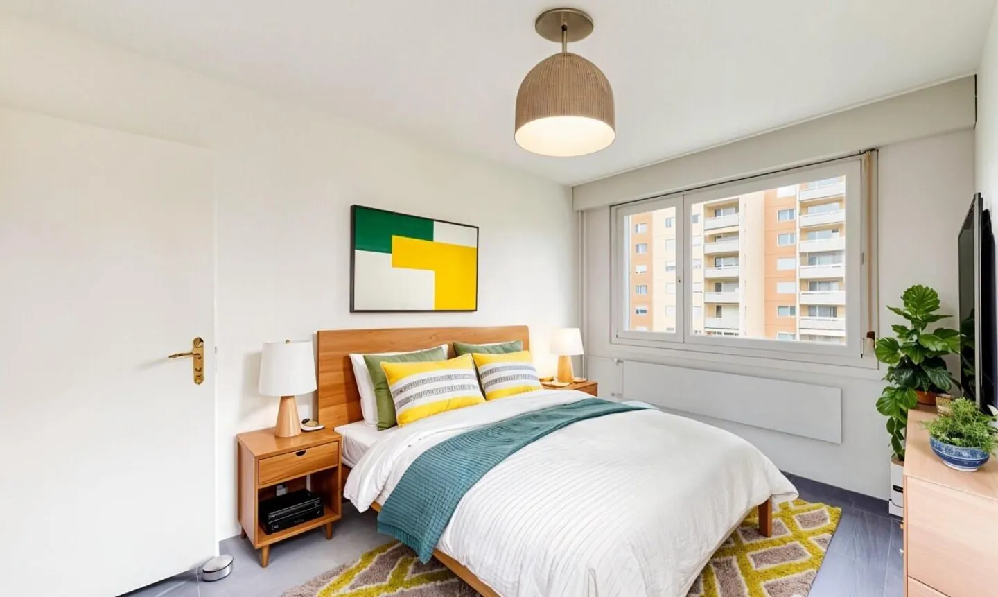 Appartement rénové de 4,5 pièces avec vue dégagée - Photo 10 sur 13