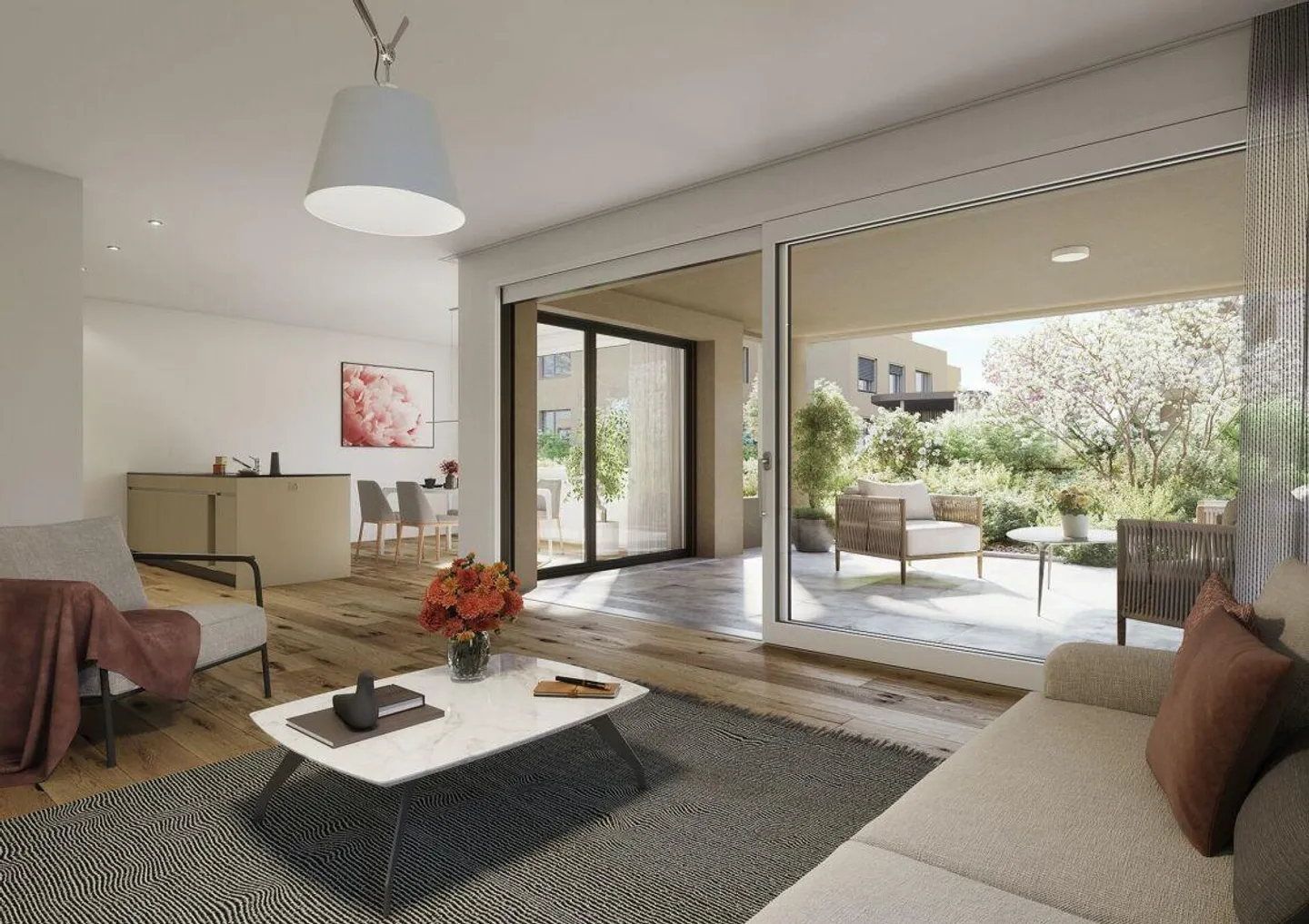Appartamento giardino moderno ed elegante di 3,5 stanze - Foto 3 di 4