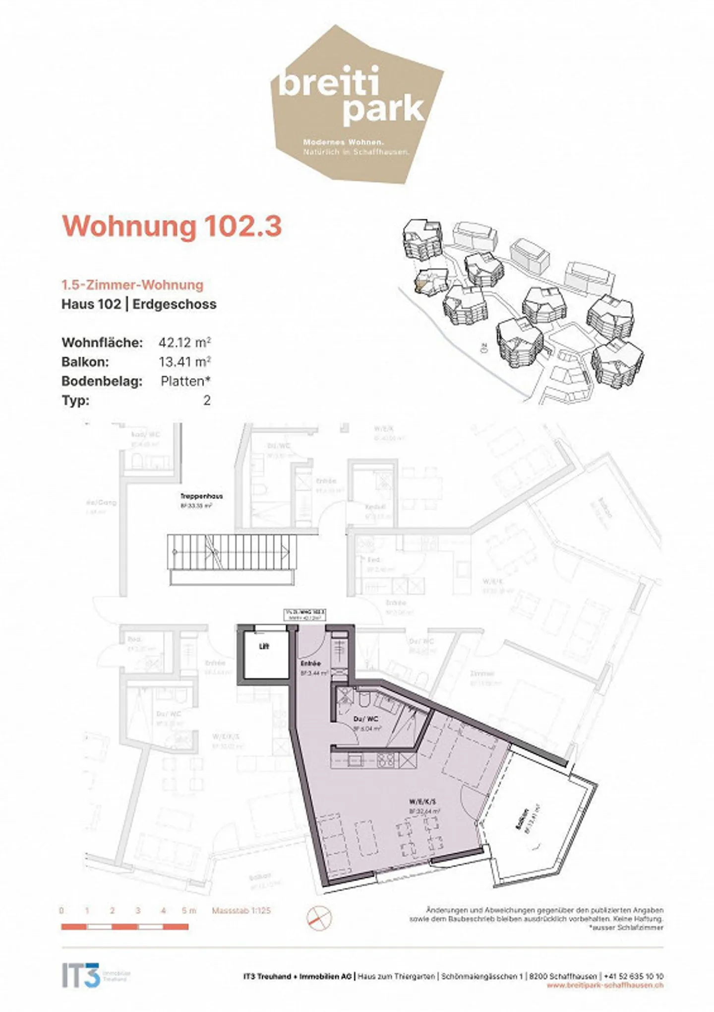 Between City and Nature - 1.5-Room New Apartment in Breitipark! - Photo 10 of 11