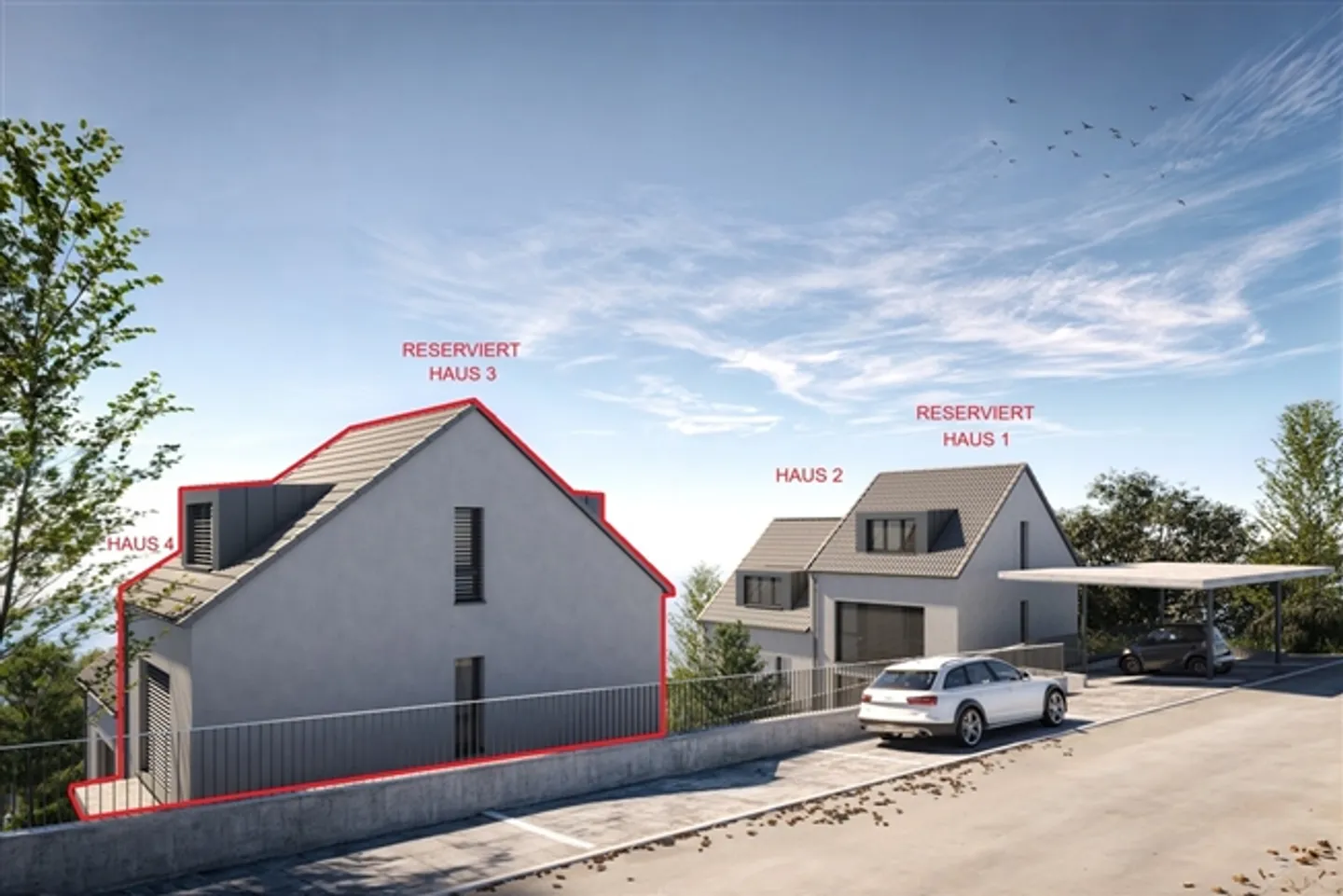«Neubau Mosermattstrasse mit vier 5.5-Zimmer-Doppelhäuser (Haus 3)» - Foto 1 von 7