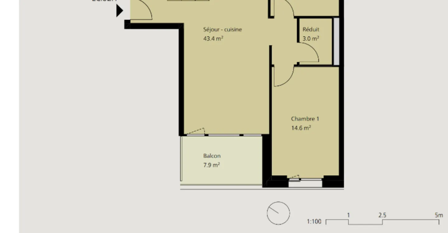 Beautiful 3.5-room apartment on the 2nd floor for rent in Delémont 1 - Photo 2 of 5