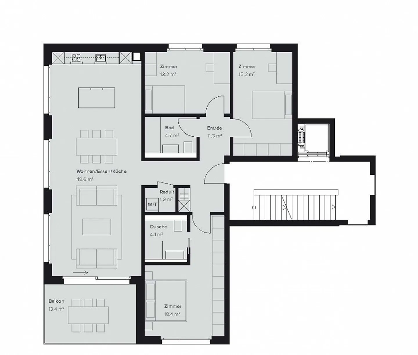 4 1/2 Rooms, 2nd Floor, 125m2, beautiful lake view - Photo 17 of 18