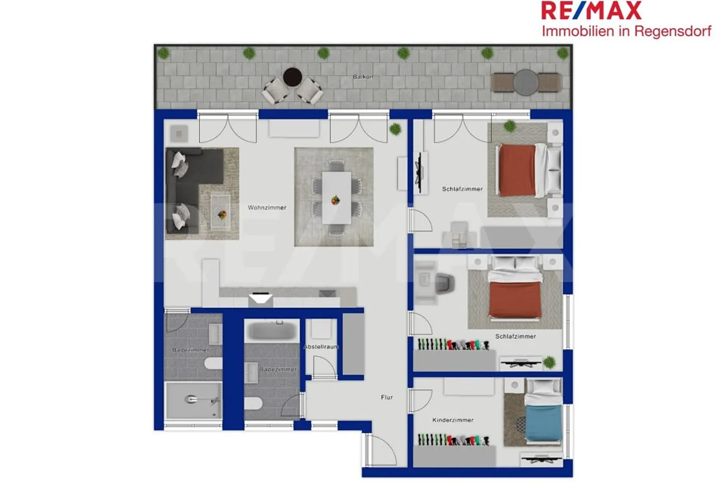 Appartement moderne de 4,5 pièces avec 134 m² et grand balcon, entièrement rénové, situé au centre de Kloten - Photo 9 sur 13