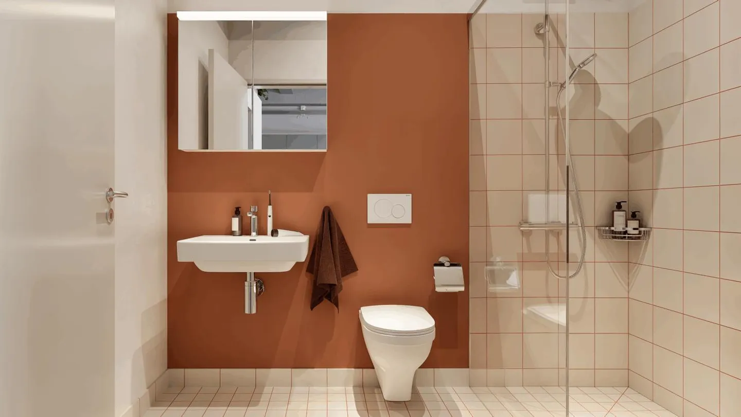 Nouvelle construction : appartement de 2,5 pièces avec section de terrasse sur le toit séparée directement sur le Rhin - Photo 5 sur 5