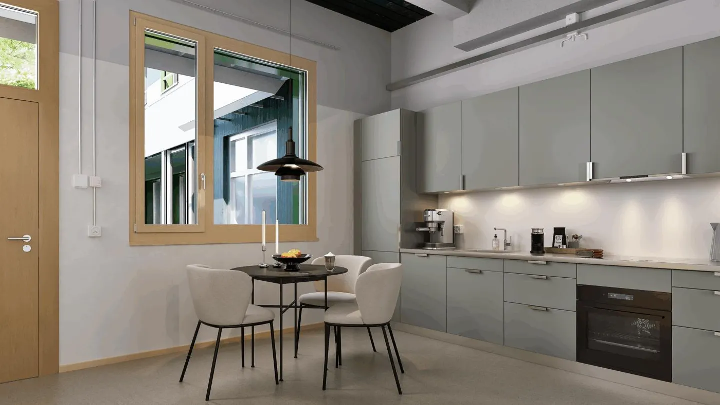 Nouvelle construction : appartement de 2,5 pièces avec section de terrasse sur le toit séparée directement sur le Rhin - Photo 4 sur 5