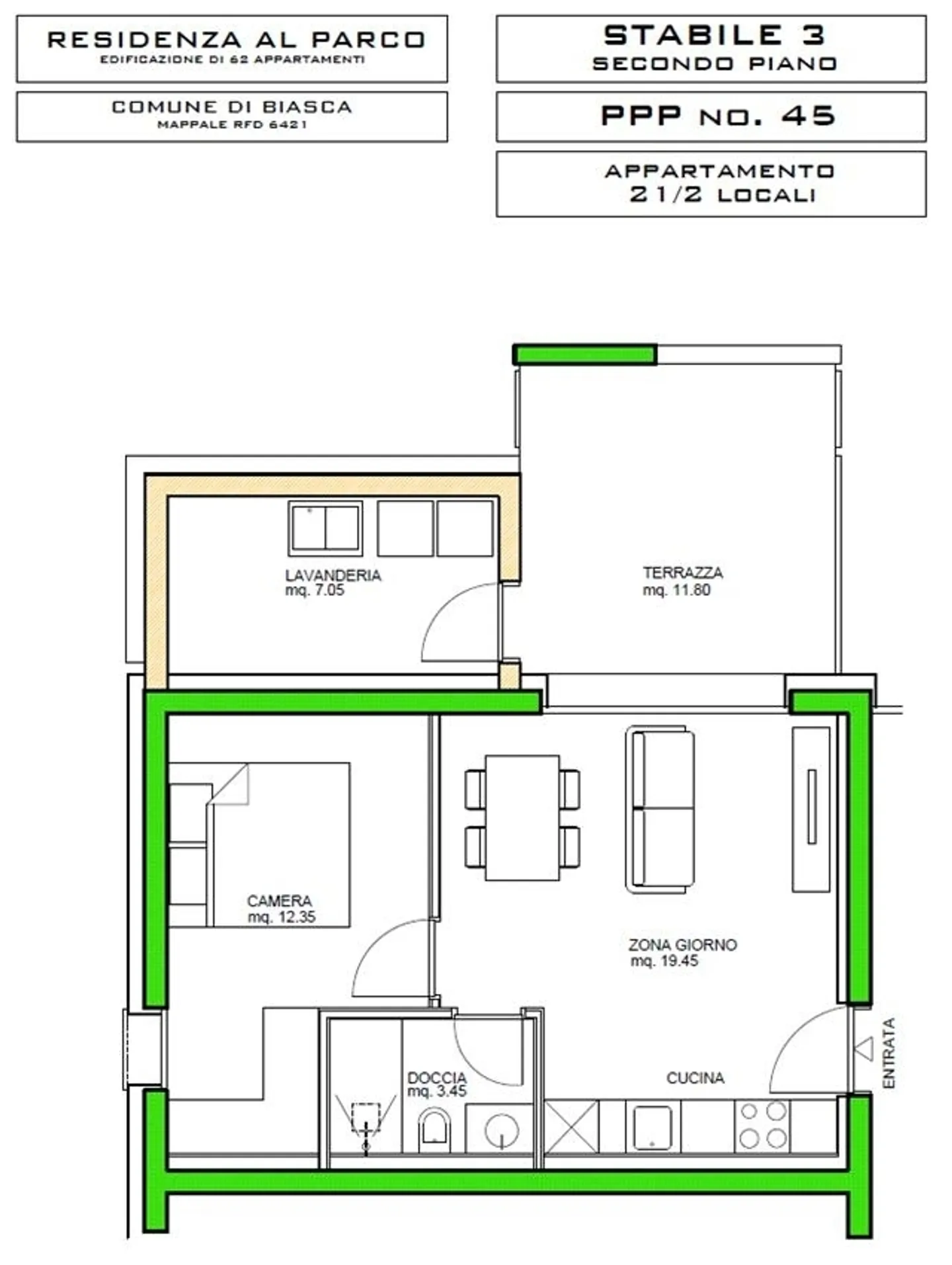Nuova costruzione:elegante appartamento di 2.5 locali a Biasca - Photo 1 sur 7