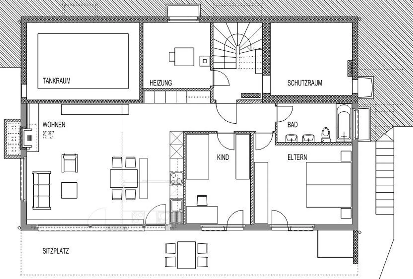 3-room apartment with lake view - Photo 8 of 8