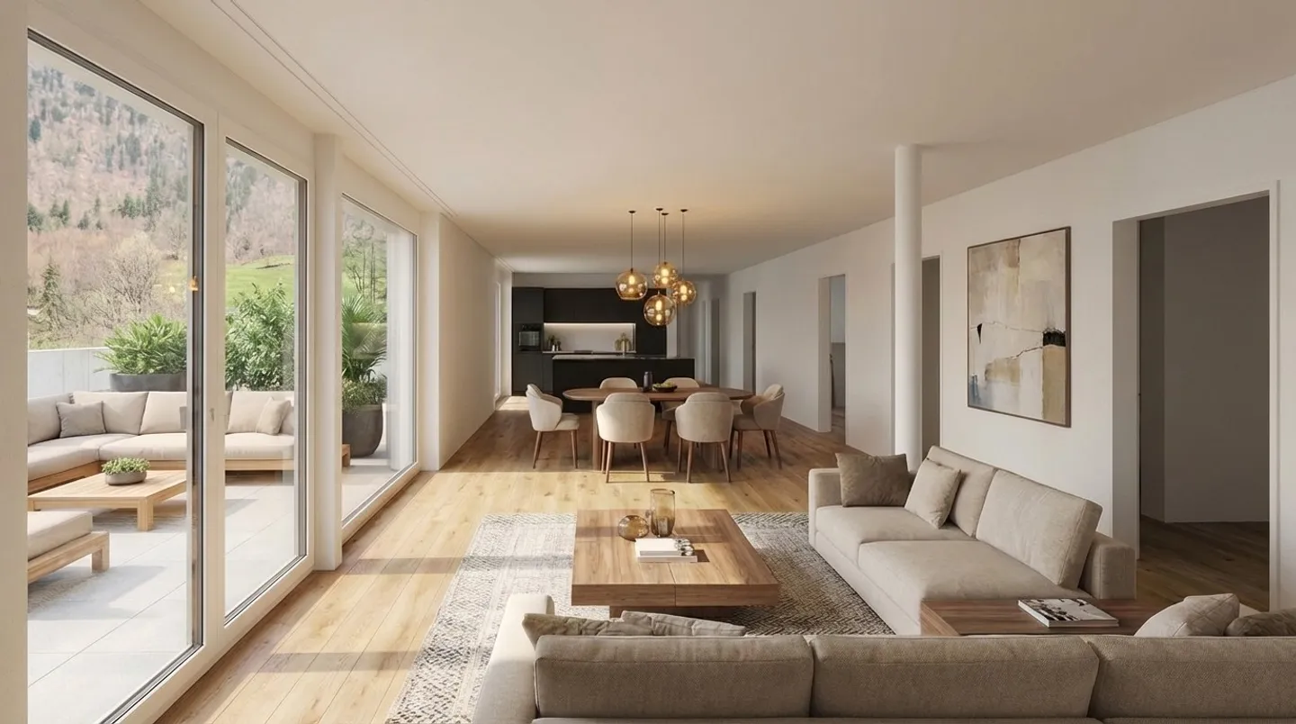 Modern Attic Apartment in Ennenda - Photo 2 of 6