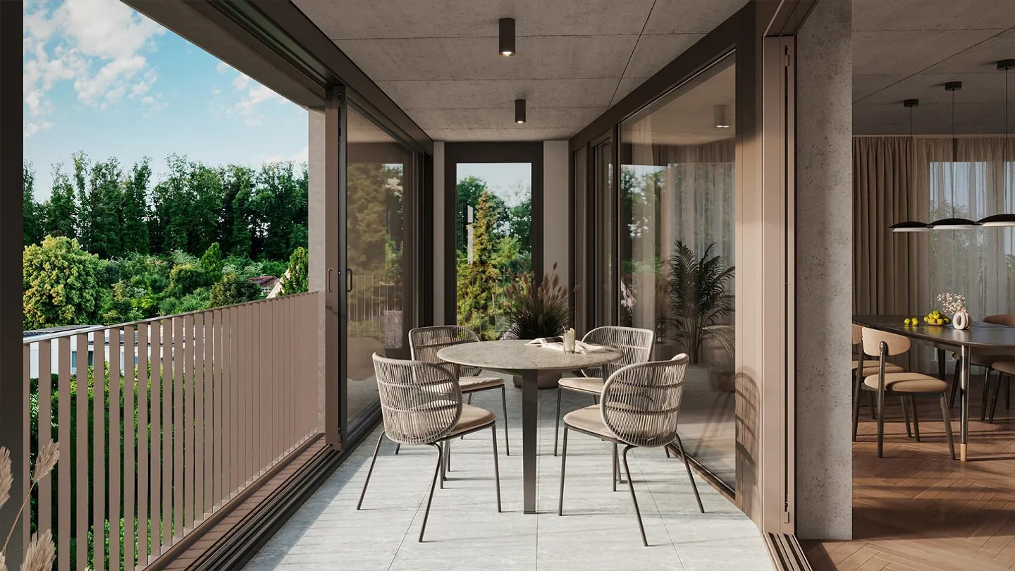 Stilvolle Gartenwohnung mit Aussicht - Foto 4 von 6