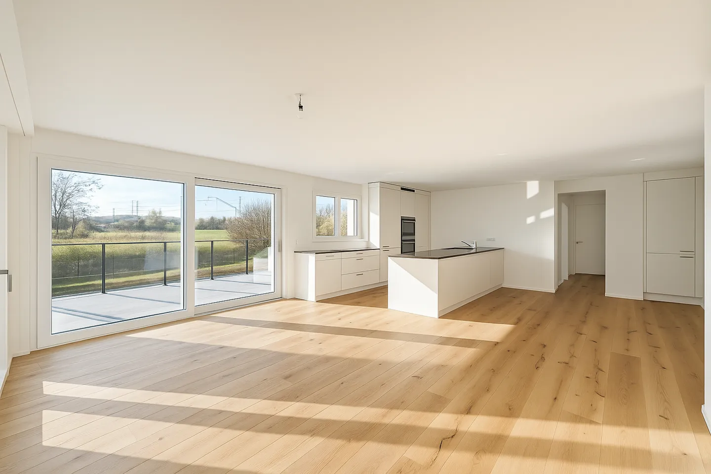 Wohnen, wo Ruhe auf Modernität trifft 3.5-Zimmer-Wohnung im Herzen von Riedt - Foto 2 von 10