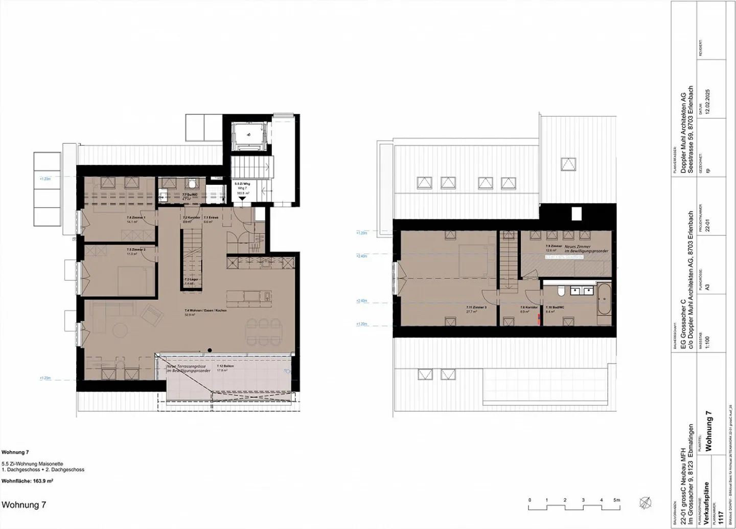 Large new 4.5-room penthouse apartment for sale in a beautiful location with a view - Photo 6 of 6