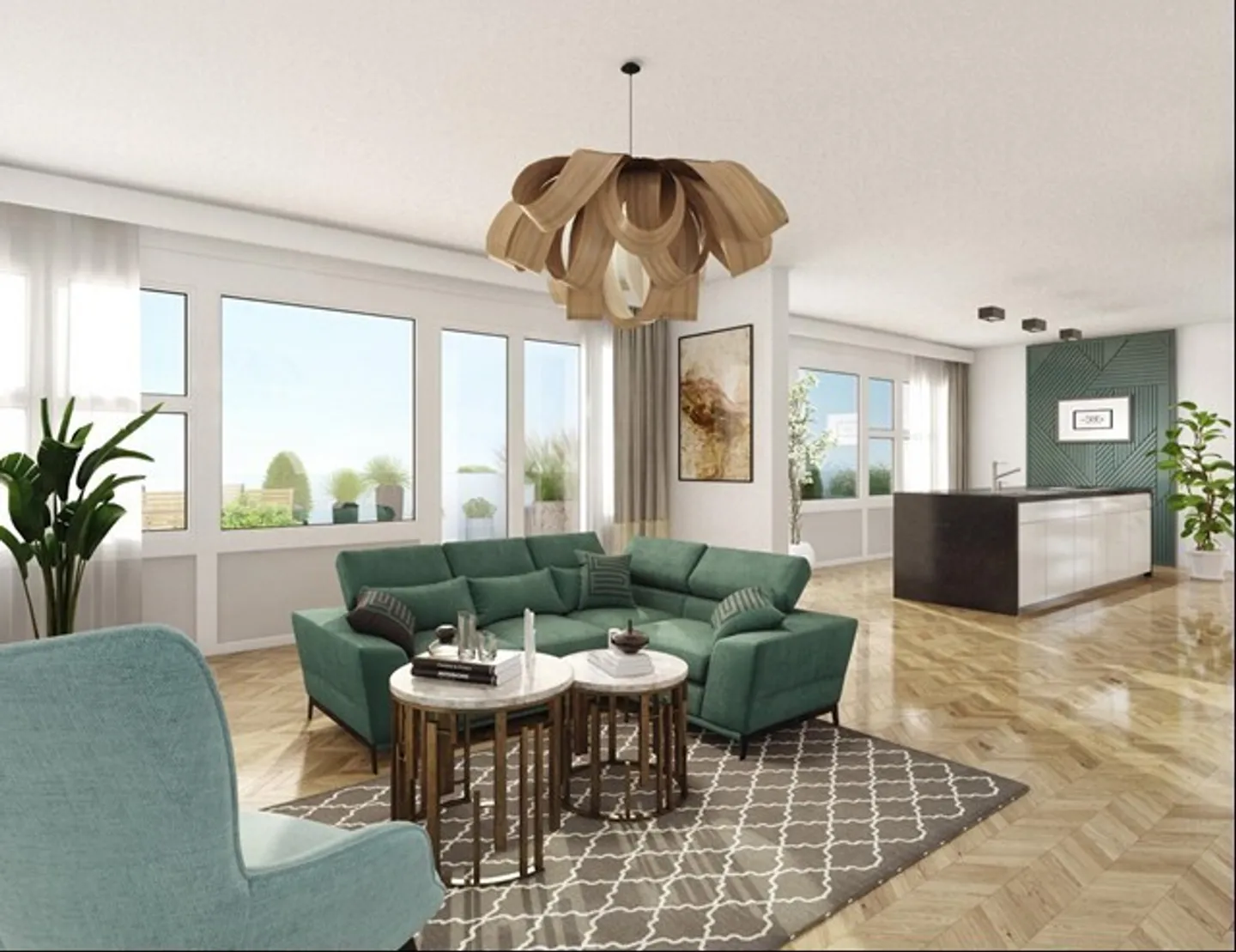 Geräumige Wohnung mit grosser Terrasse - Foto 3 von 9