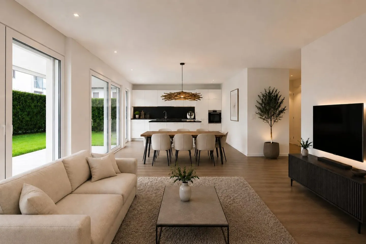 Vivre comme dans une maison individuelle - Belle maisonette de 5,5 pièces avec espace jardin et balcon à Fahrwangen au bord du lac Hallwil - Photo 5 sur 16