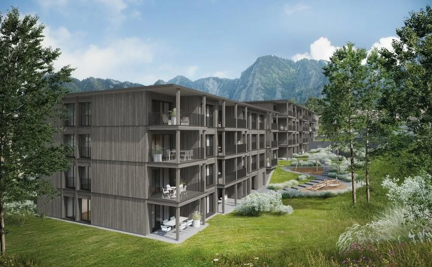 Première location - Appartement de 2,5 pièces en construction bois - Photo 1 sur 2