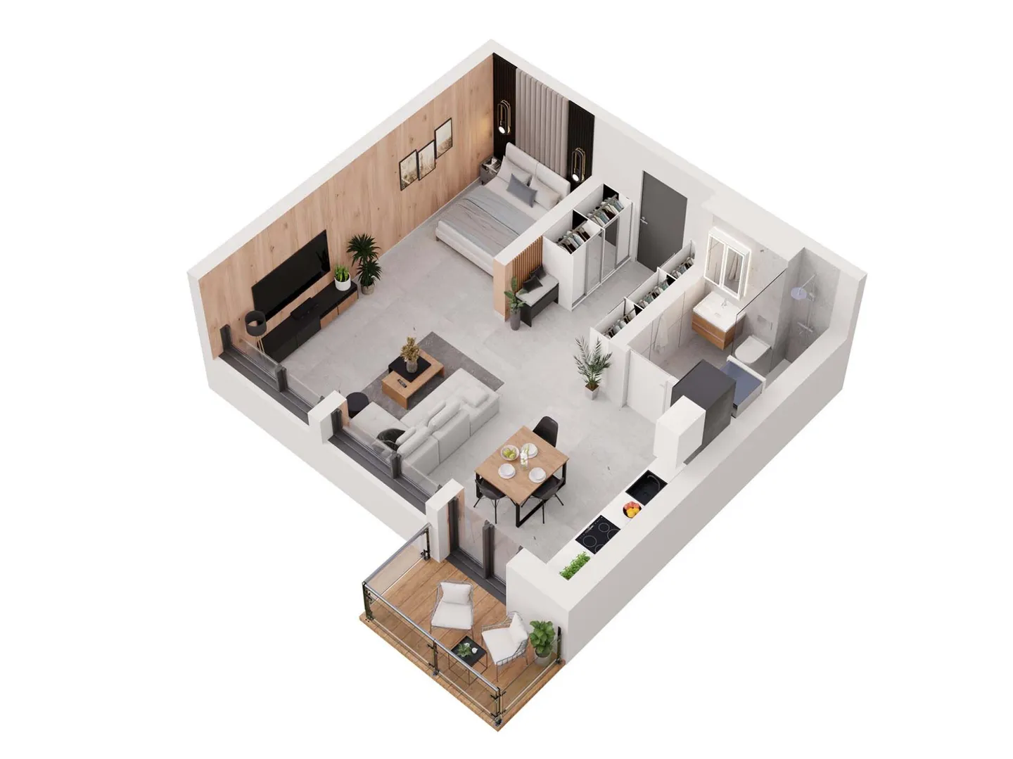 Moderne 1.5-Zimmer-Wohnung in Gampel - Foto 2 von 8