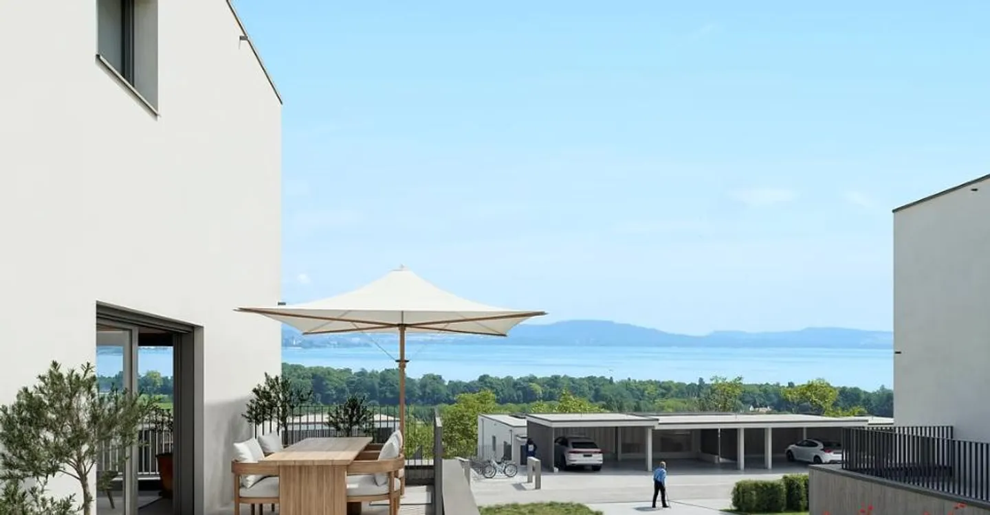Zeitgenössische 5,5-Zimmer Doppelhaushälfte mit Seeblick! - Foto 2 von 7