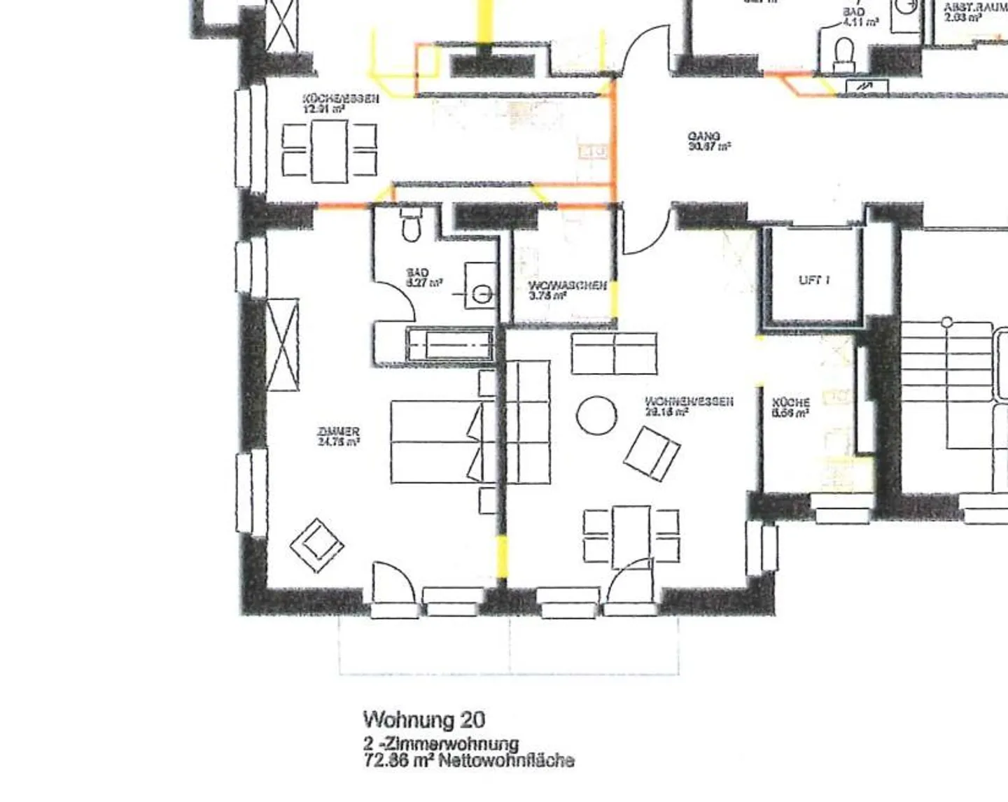 Appartement spacieux de 2,5 pièces récemment rénové - Photo 15 sur 15