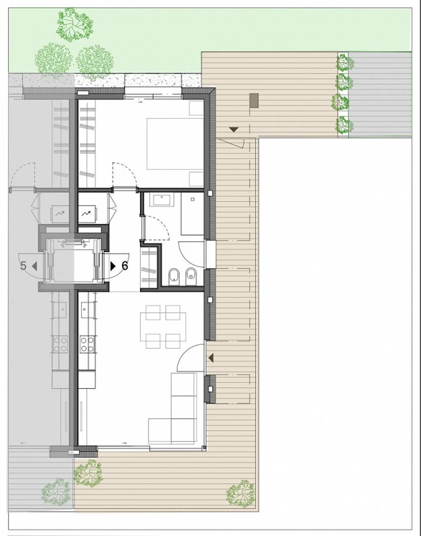 Moderne 2.5-Zimmer-Dachwohnung mit Terrasse und Seeblick in Rovio - Foto 10 von 10
