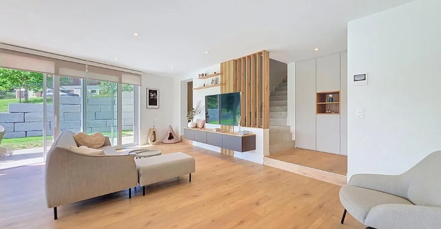 Wunderschöne 4,5-Zimmer-Wohnung mit Garten in Fétigny - Foto 4 von 12