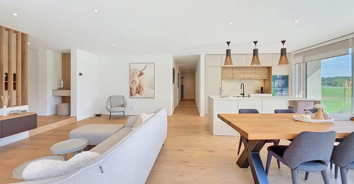 Wunderschöne 4,5-Zimmer-Wohnung mit Garten in Fétigny - Foto 5 von 12