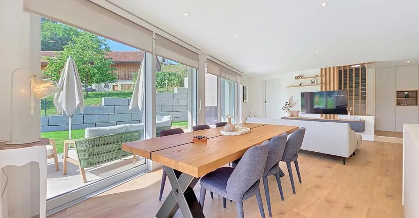 Wunderschöne 4,5-Zimmer-Wohnung mit Garten in Fétigny - Foto 6 von 12