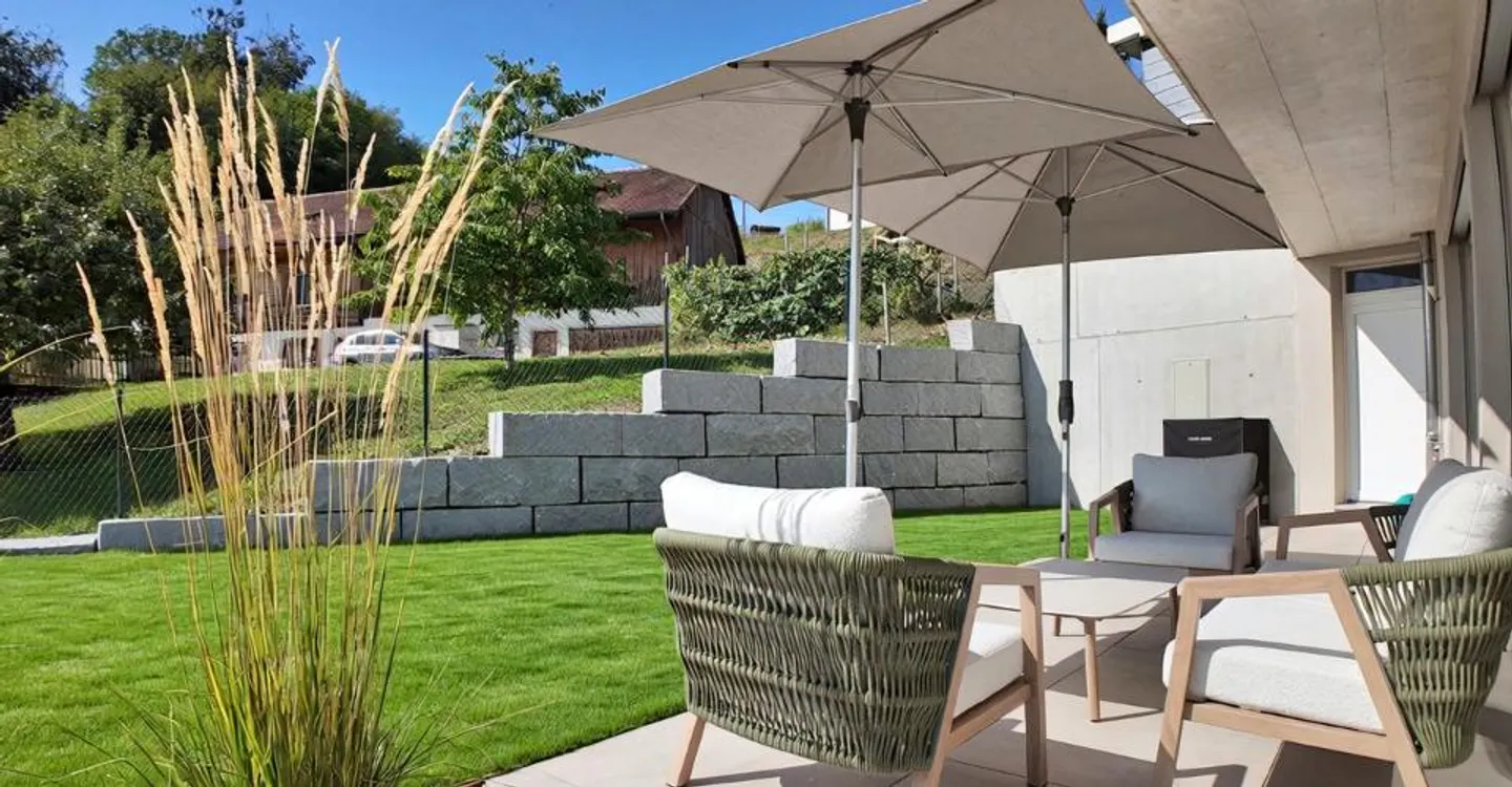 Wunderschöne 4,5-Zimmer-Wohnung mit Garten in Fétigny - Foto 10 von 12