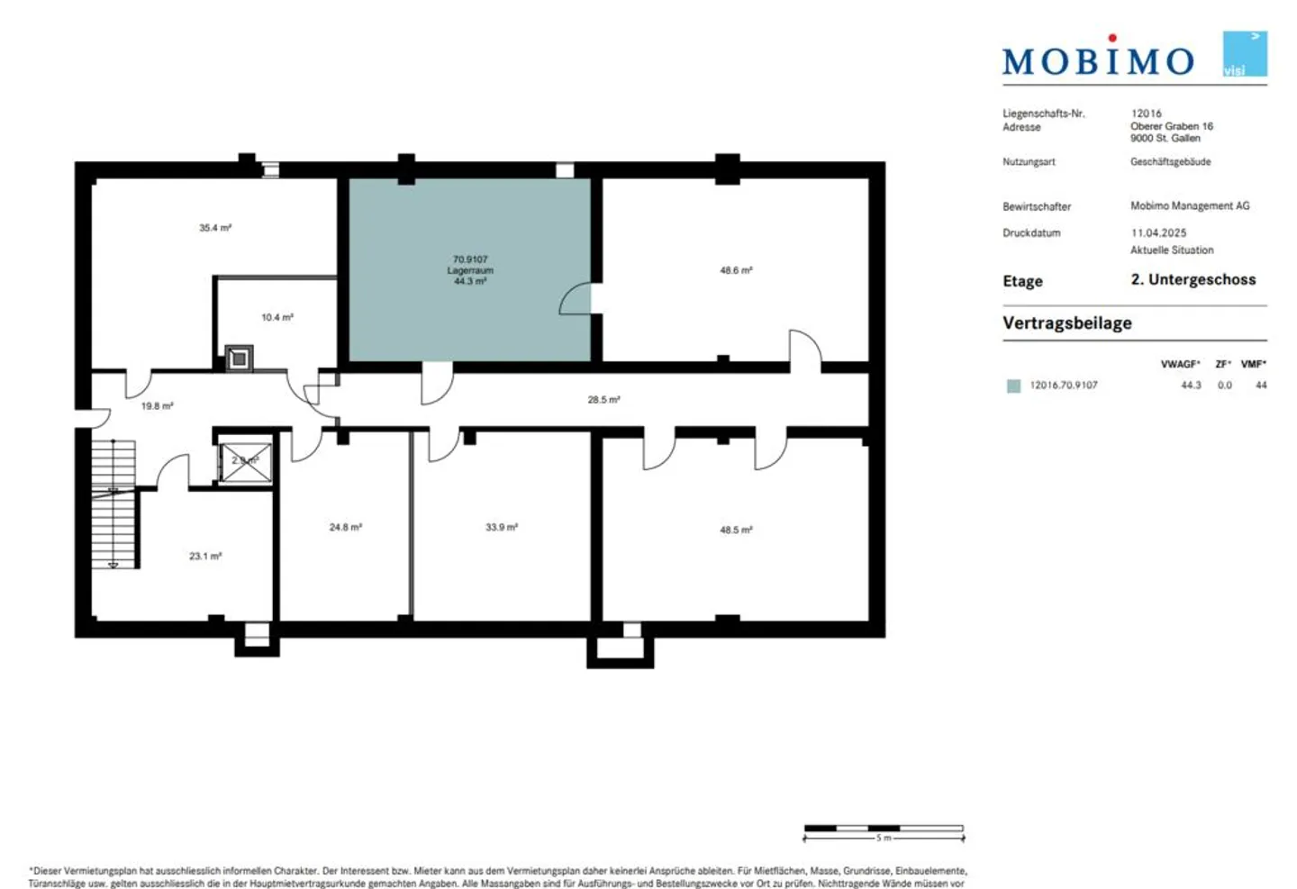 Storage space 44 m2 for rent in the center of St. Gallen - Photo 4 of 4