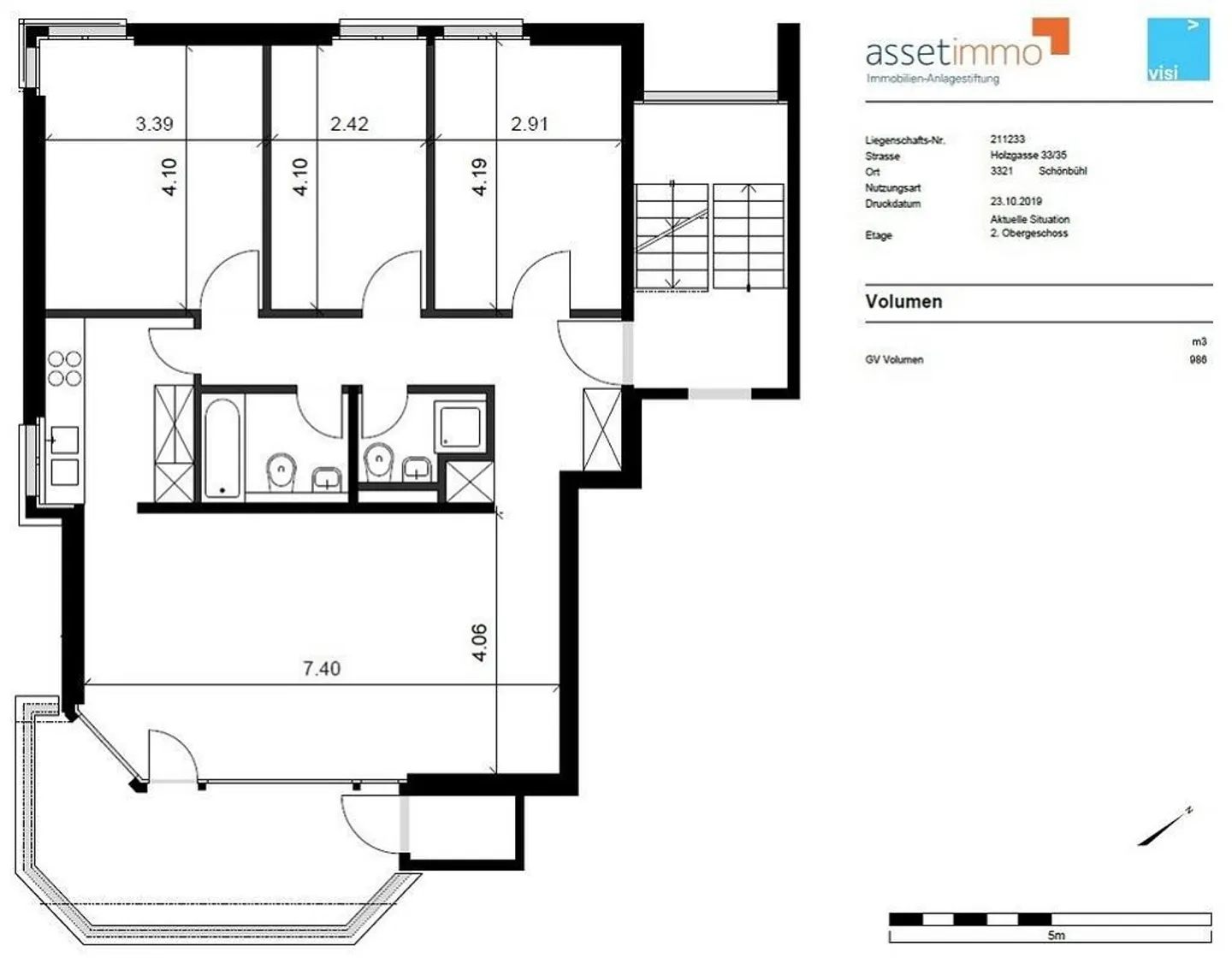 Modernes Apartment mit ruhigem Balkon - Foto 9 von 9
