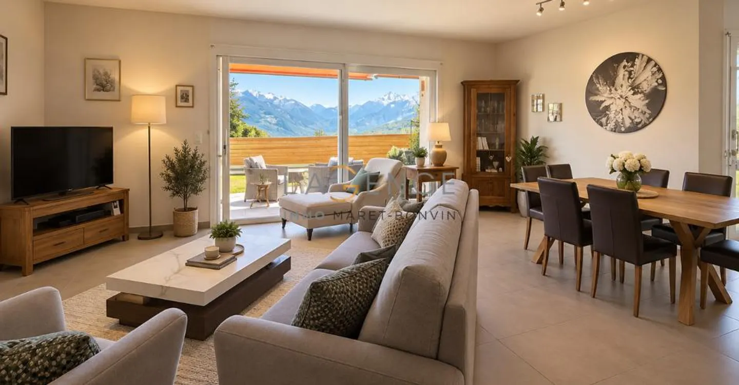 Arbaz - Eine großzügige Gartenwohnung mit Blick auf die Walliser Alpen - Foto 2 von 6