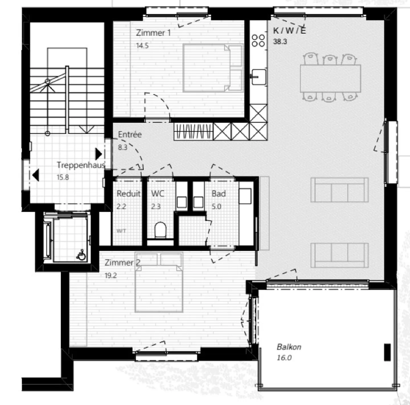 Moderne 3.5-Zimmer Neubauwohnung in Bubikon - Foto 9 von 10