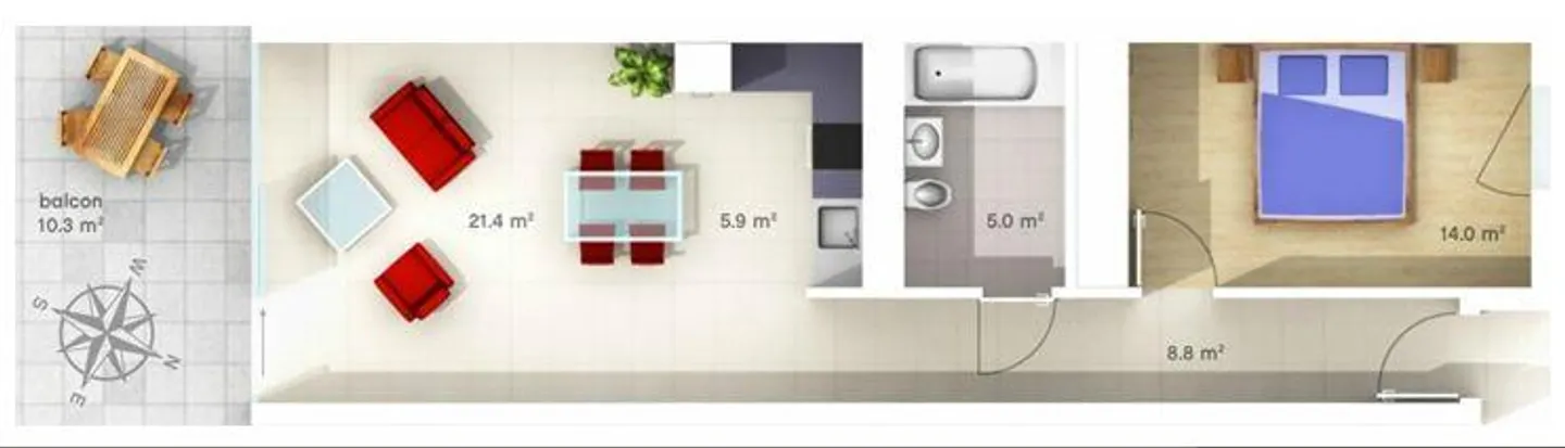 Absolute comfort with private washing column - Photo 5 of 5